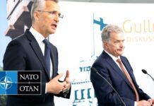 NATO Secretary General with the President of Finland Sauli Niinistö, 12 June 2022