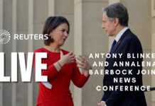 Antony Blinken and Annalena Baerbock Hold a Joint News Conference ahead of G7 Summit, 24 June 20’22
