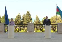 European Commission President Ursula von der Leyen in Baku, Azerbaijan, 18 July 2022