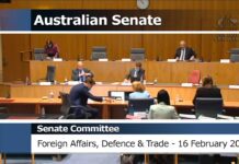 Senate Committee – Foreign Affairs, Defence & Trade – 16 February 2022
