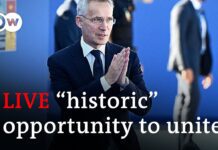 NATO Chief Jens Stoltenberg, Followed by German Chancellor Scholz, 30 June 2022