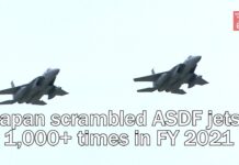 Japan Scrambled ASDF Jets over 1,000 Times in FY 2021, 29 April 2022