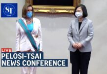 US House Speaker Nancy Pelosi and Taiwan President Tsai Ing-wen Hold a Press Conference in Taipei, 3 August 2022