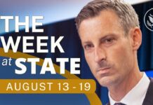 The Week at State • A Review of the Week’s Events at the State Department, August 13-19, 2022