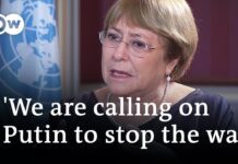 Bachelet: ‘Really Concerned’ about Russian Trials of Ukrainian POWs, 26 August 2022
