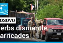 NATO Peacekeepers Oversee Removal of Roadblocks in Kosovo, 2 August 2022