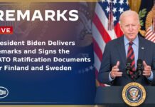 President Biden Delivers Remarks and Signs the NATO Ratification Documents for Finland and Sweden, 9 August 2022