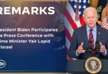 President Biden Participates in a Press Conference with Prime Minister Yair Lapid of Israel, 14 July 2022