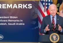 President Biden Delivers Remarks in Jeddah, Saudi Arabia, 15 July 2022