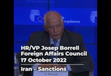 HR/VP Josep Borrell | FAC 17/10/2022 | #01 Iran – Sanctions