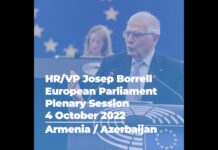 HR/VP Josep Borrell | EP Plenary Session 4/10/2022 | Armenia – Azerbaijan