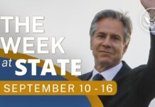 The Week at State • A Review of the Week’s Events at the State Department, September 10-16, 2022