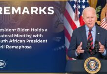 President Biden Holds a Bilateral Meeting with South African President Cyril Ramaphosa, 16 September 2022