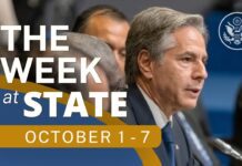 The Week at State • A Review of the Week’s Events at the State Department, October 1-7, 2022