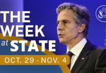 A Review of the Week’s Events at the State Department, Oct. 29 – Nov. 4, 2022