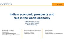 India’s Economic Prospects and Role in the World Economy, 11 October 2022