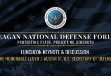 REAGAN NATIONAL DEFENSE FORUM 2022: Luncheon Keynote Austin III, U.S. Secretary of Defense