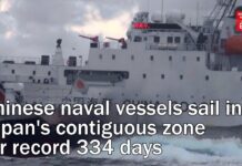 Chinese Naval Vessels Sail in Japan’s Contiguous Zone for Record 334 Days, 29 December 2022
