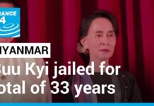 Suu Kyi Convicted for Corruption, Jailed for Total of 33 Years, 30 December 2022