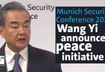 MSC 2023: Chinese Top Diplomat Wang Yi Announces Peace Initiative for Ukraine, 18 February 2023