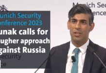MSC 2023: Rishi Sunak Announces Further Arms Aid to Ukraine, 18 February 2023