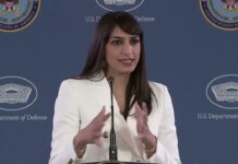 Deputy Pentagon Press Secretary Sabrina Singh Briefs the News Media at the Pentagon., 22 February 2023