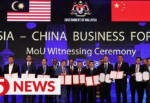 Malaysia Secures RM170bil Investments from China Through 19 MOUs, 1 April 2023