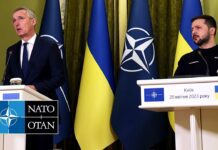 NATO Secretary General with the President of Ukraine Volodymyr Zelenskyy, 20 April 2023