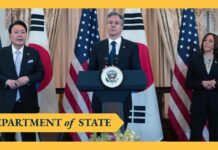 Secretary Blinken and Vice President Harris Host a State Luncheon in Honor of ROK President Yoon, 27 April 2023