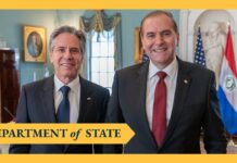 Secretary Blinken Meets with Paraguayan Foreign Minister Julio César Arriola, 27 March 2023