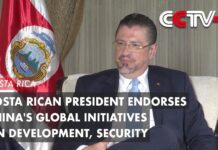 Costa Rican President Endorses China’s Global Initiatives on Development, Security, 29 April 2023