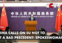 China Calls on EU Not to Set a Bad Precedent: Spokeswoman, 12 May 2023