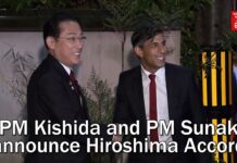PM Kishida and PM Sunak Announce Hiroshima Accord, 19 May 2023