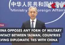 China Opposes Military Contact Between Taiwan, Countries Having Diplomatic Ties with China, 9 June 2023