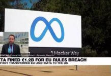 Meta Fined €1.2 Billion for Violating EU Data Rules, 22 May 2023