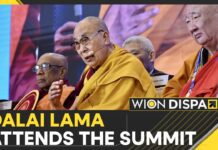 Dalai Lama Attends the Global Buddhist Summit on Day 2, 21 April 2023