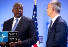 NATO Secretary General with US Secretary of Defense Lloyd J. Austin III, 15 June 2023