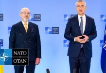 NATO Secretary General with the Minister of Defence of Ukraine Oleksii Reznikov, 15 June 2023