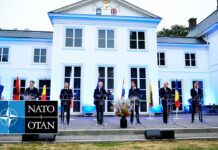 NATO Secretary General with Seven NATO Heads of State and Government in The Hague, 27 June 2023