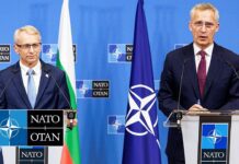 NATO Secretary General with the Prime Minister of Bulgaria Nikolai Denkov, 29 June 2023