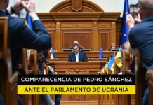 Comparecencia de Pedro Sánchez ante el Parlamento de Ucrania, 1 julio 2023