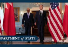 Secretary Blinken Meets with Bahraini Foreign Minister Dr. Abdullatif bin Rashid al-Zayani, 20 July 2023