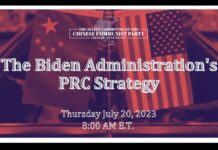 The Biden Administration’s PRC Strategy, 20 July 2023