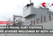 China’s Naval Fleet Visiting Cote d’Ivoire Welcomed by Both Sides, 25 June 2023