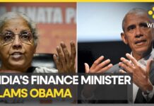 Indian FM Nirmala Sitharaman Hits Back at Barack Obama, 26 June 2023
