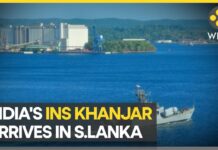 INS Khanjar Gets Customary Welcome at Trincomalee Port, 30 July 2023