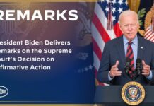 President Biden Delivers Remarks on the Supreme Court’s Decision on Affirmative Action, 29 June 2023