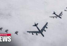 U.S. B-52H Strategic Bomber in S. Korea to Sage Combined Air Drills, 30 June 2023