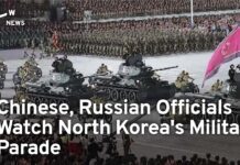 Chinese, Russian Officials Watch NKorea’s Parade of Weapons, 28 July 2023