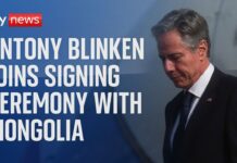 Antony Blinken Joins Signing Ceremony with Mongolian Ministers, 4 August 2023